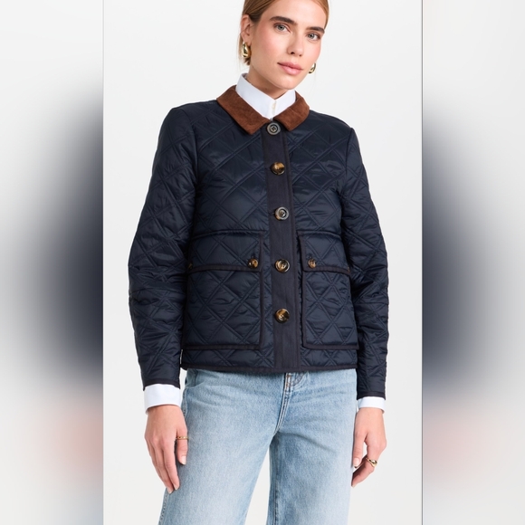 Veronica Beard Jackets & Blazers - Veronica Beard Navy Fenton Reversible Quilted Jacket Size XL